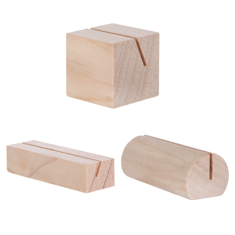 

1Pc Wooden Business Card Holder Picture Card Display Stand Party Wedding Table Number Stand Desk Calendar Base Desk Accessories