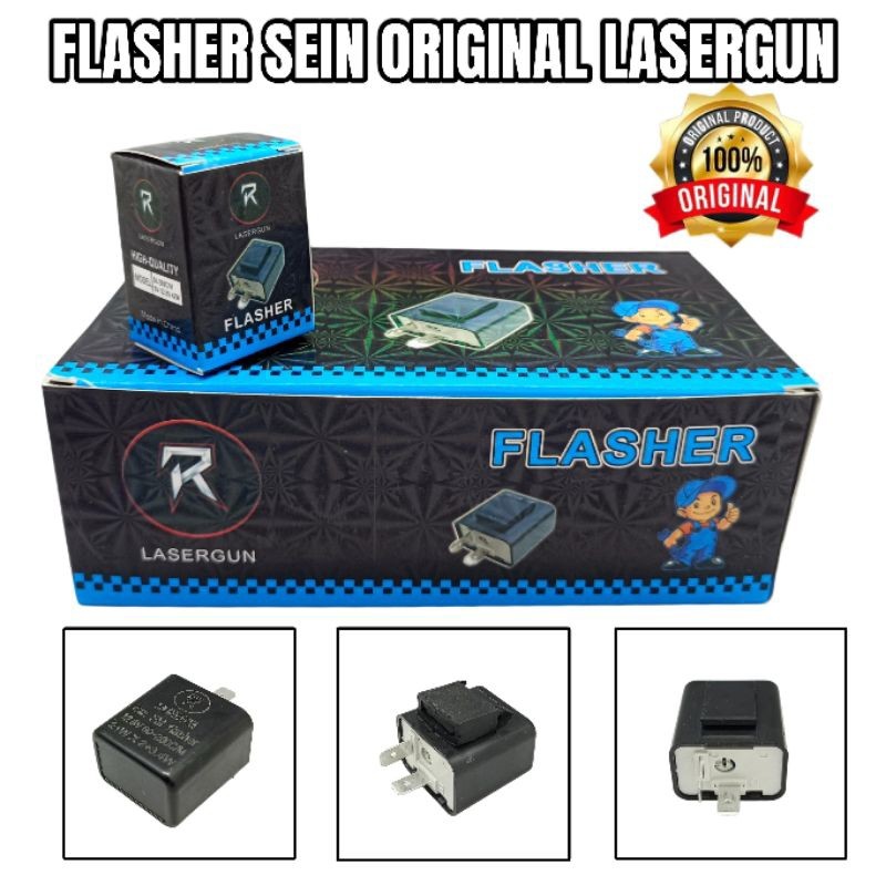 ( PAKET 10 PCS ) FLASHER LED SEIN ORIGINAL LASERGUN FLASHER SEIN MOTOR STELAN RELAY SEIN HAZARD UNIV