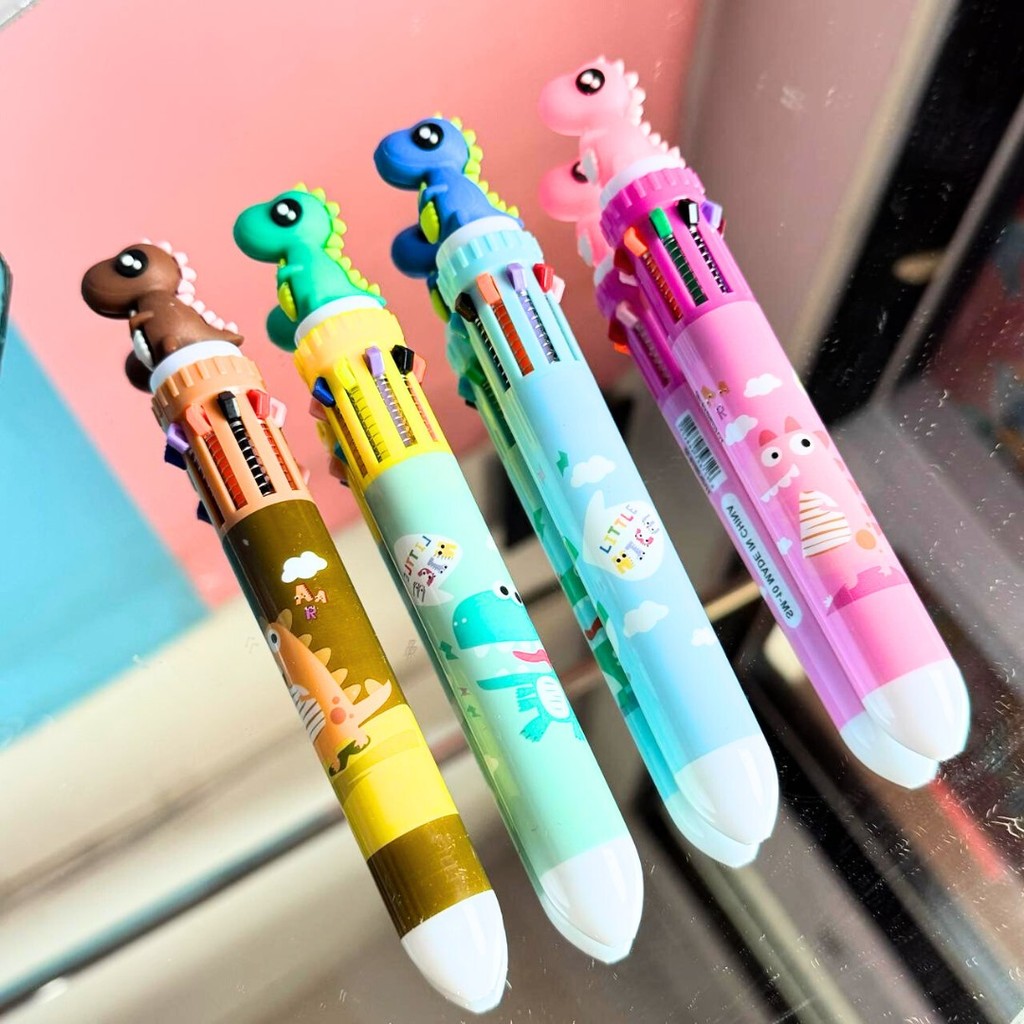 

PULPEN 10 IN 1 WITH FIGURINE ON TOP ballpen alat tulis atk stationery lucu