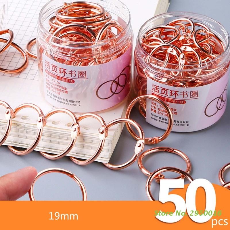 

1 Pack Metal Loose Leaf Book Binder Rings Album Scrapbook Clips Craft Photo Album Metal Ring Binder Stationery Office Supply