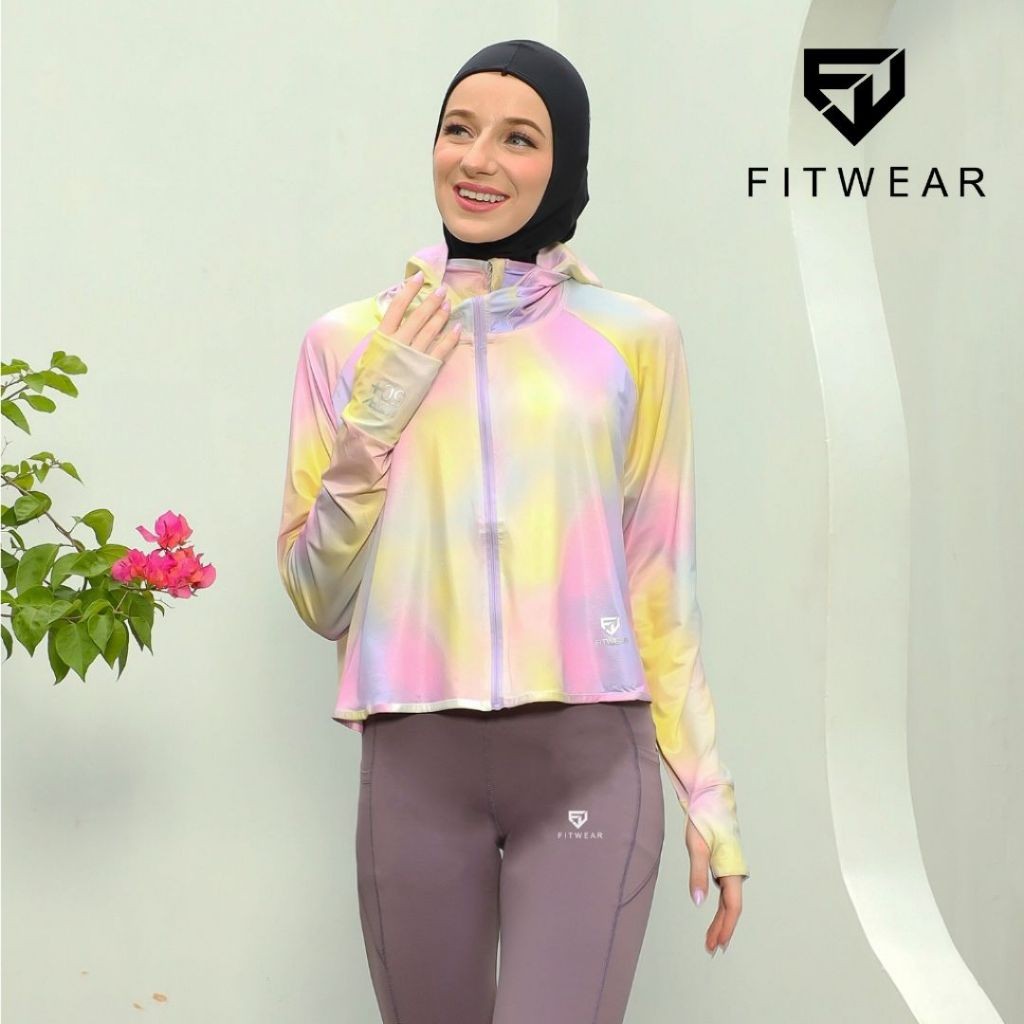 [BEST DEALS] Fitwear - Jaket / Jacket K-Style Anti UV Olahraga Wanita RIHANNA UPF 50++  - ALLSIZE JU