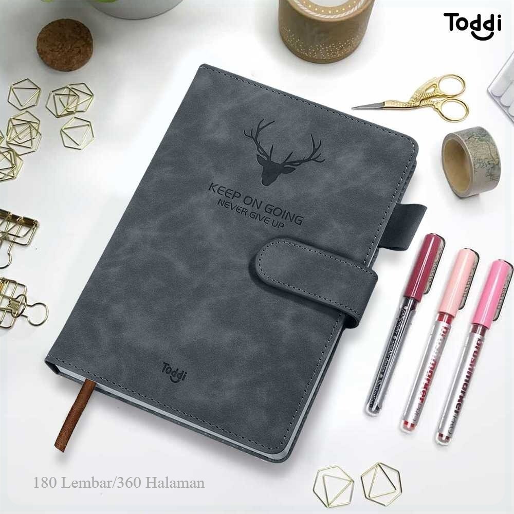 

Toddi Buku Jurnal Hardcover Notebook Diary 68GSM 360 Halaman Grid - TL5