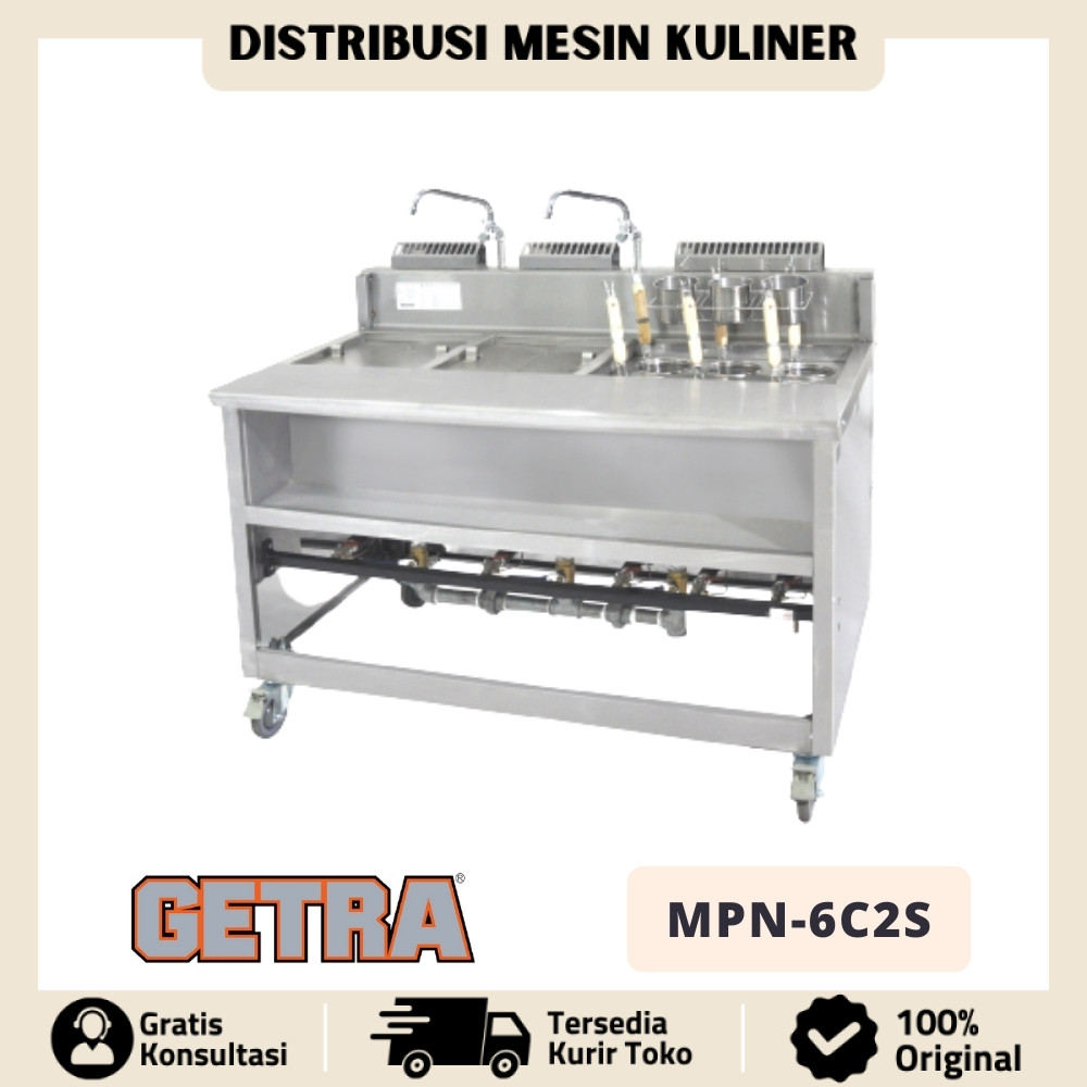 MESIN MIE GETRA MPN-6C2S KOMPOR GAS MESIN REBUS MIE AYAM 6 LUBANG