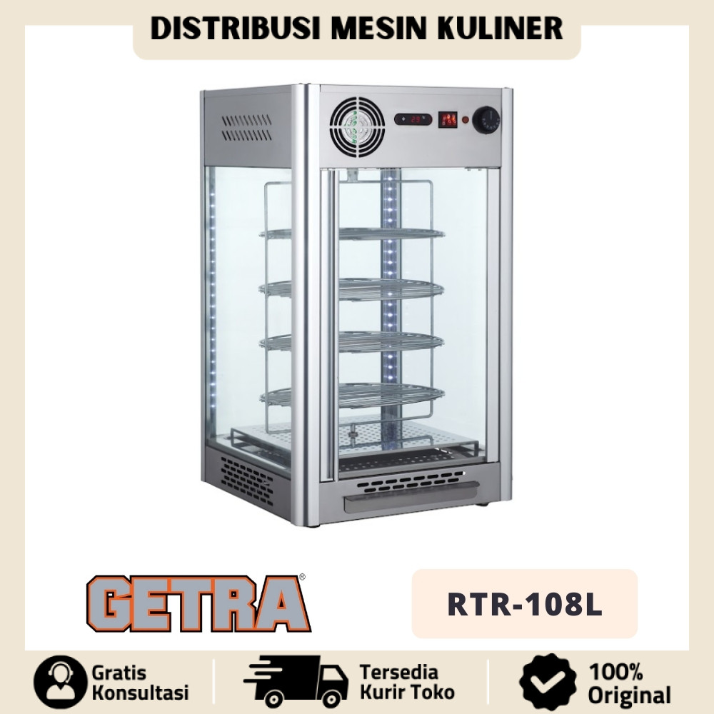 SHOWCASE WARMER GETRA RTR-108L ETALASE PENGHANGAT MAKANAN PIZZA WARMER