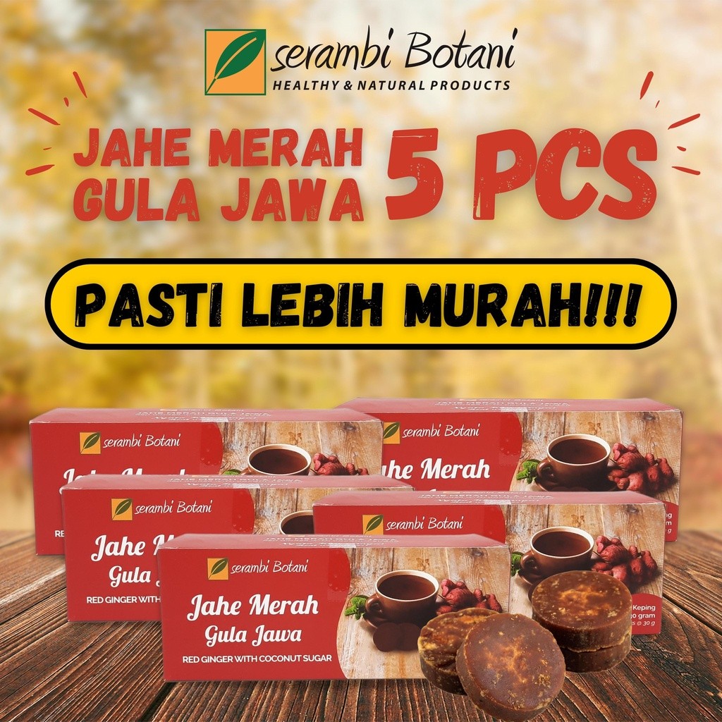 

Alamora Bundling Hemat Jahe Merah Gula Jawa Isi 12 - 5 Pcs
