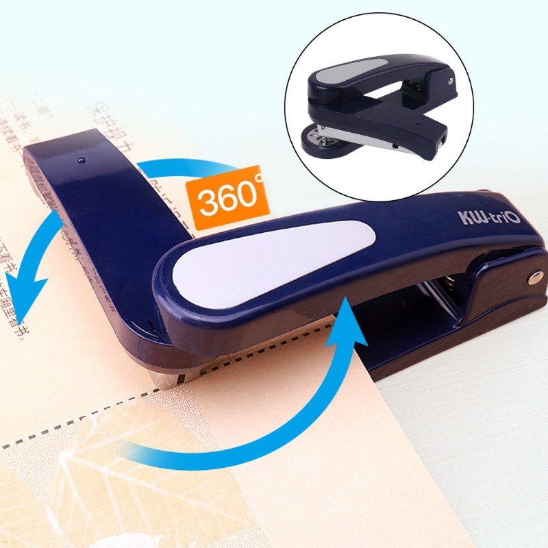 

360 Degree Rotary Stapler 2-25 Sheets Paper Capacity Bookbinding Machine Manual Binding Supplies for Office Home School