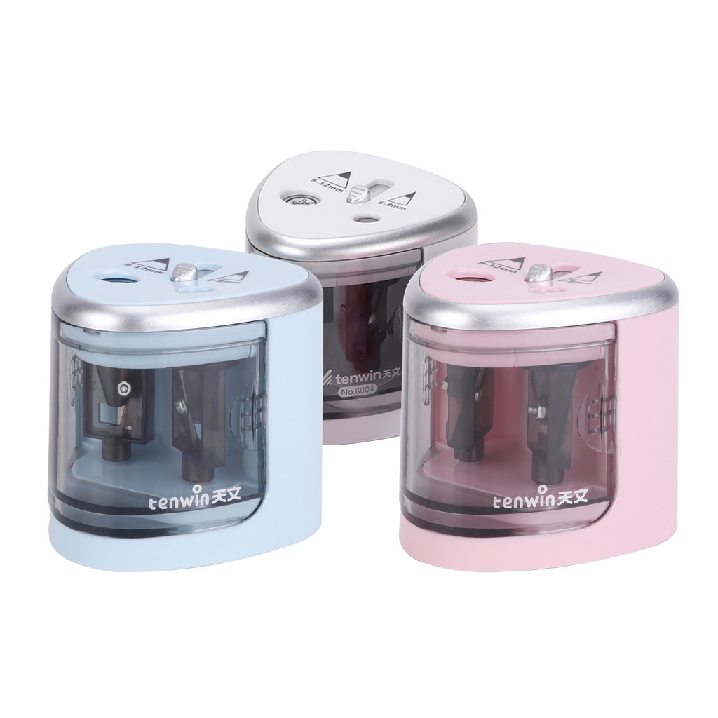 

Multi-functional Automatic Electric Pencil Sharpener Battery Operated with 2 Holes(6-8mm / 9-12mm) for Home School Student Blue