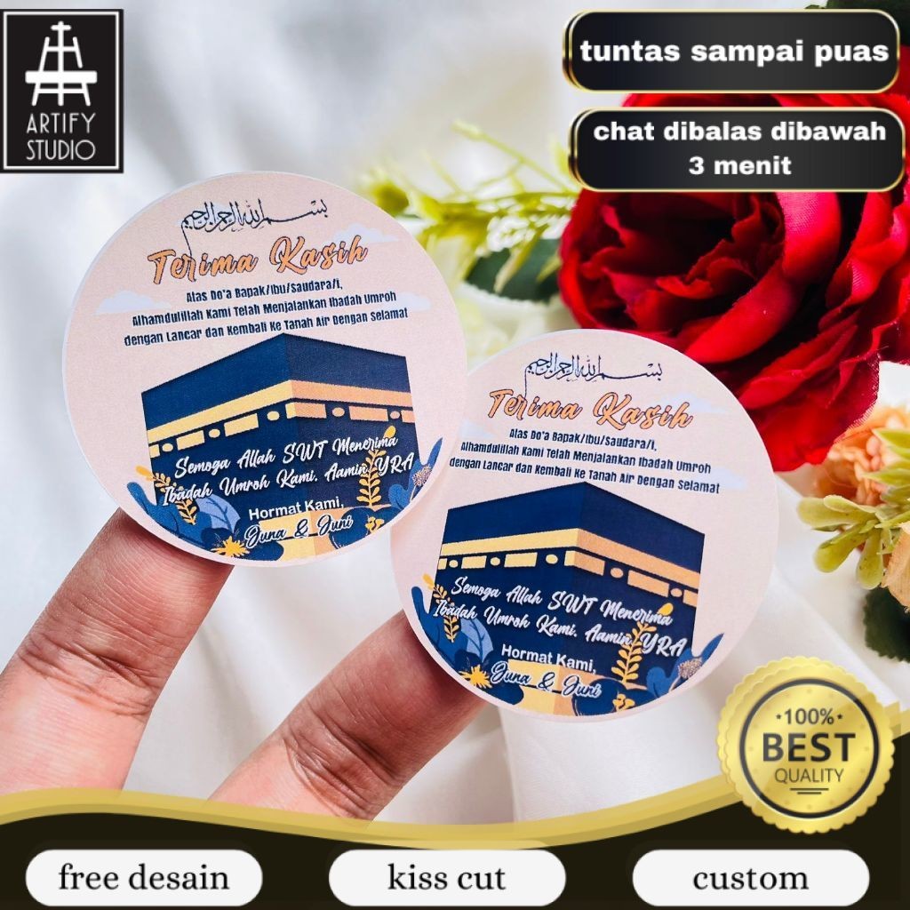 

Artify Cetak Label Umroh Sticker Bulat Gift From Haji Cetak Print Stiker Tasyakuran Hampers Murah