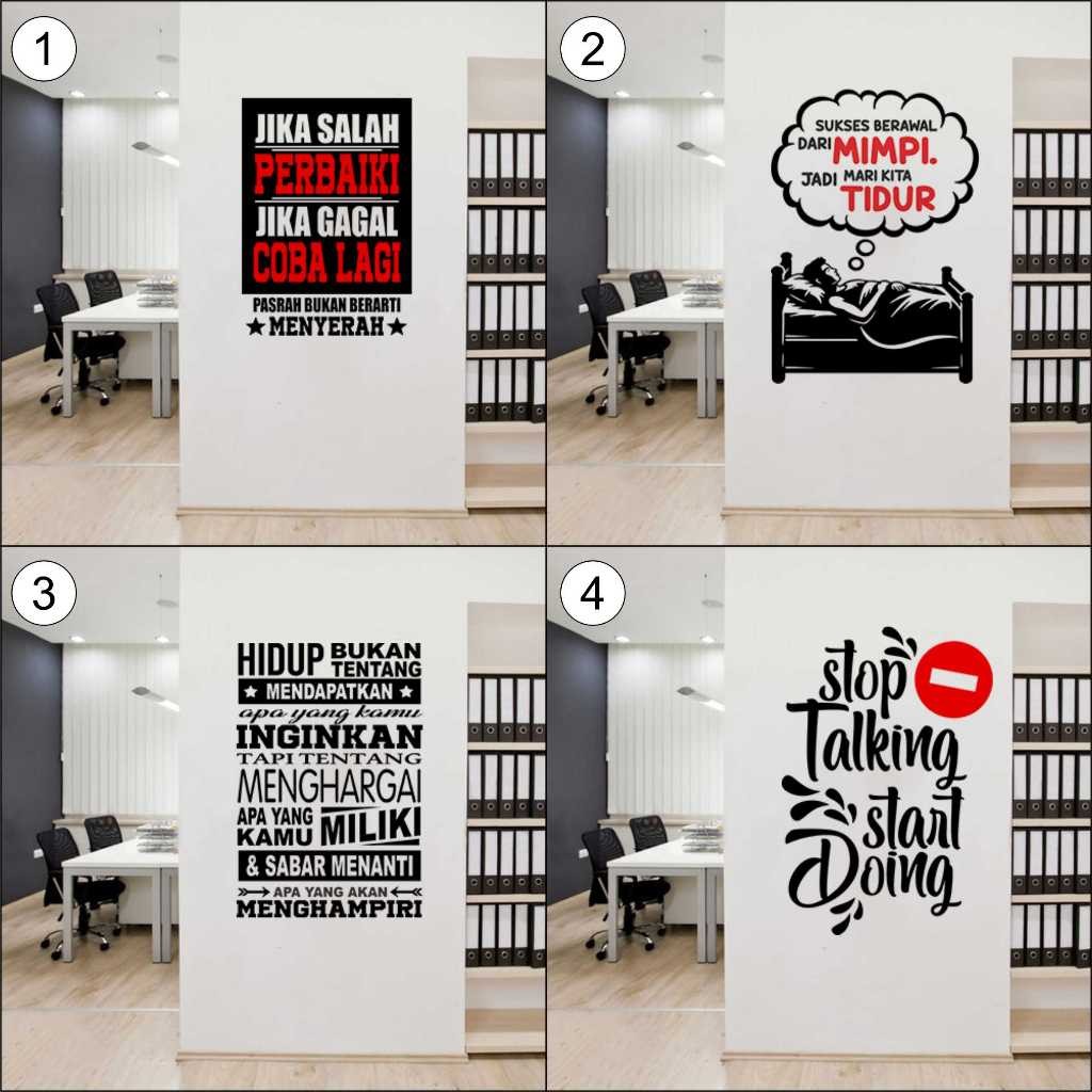 Wall Sticker Kata Kata Mutiara Stiker Dinding Wallsticker Ready Stok