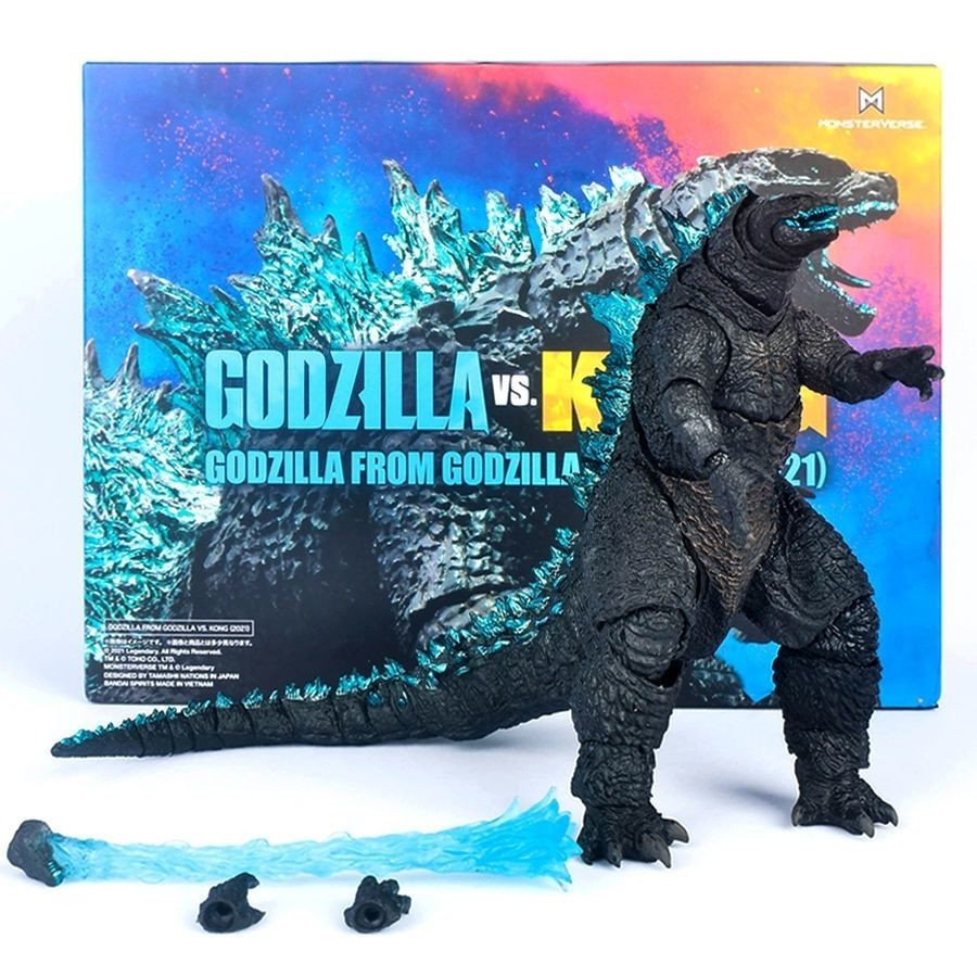 2021 Versi Film SHM Godzilla vs Kong Binatang Raksasa Mainan Figur Model Dekorasi yang Super Bergera