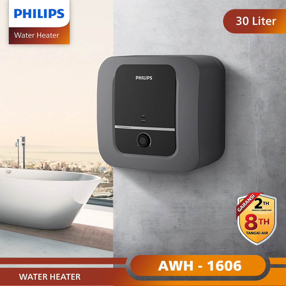 Philips Water Heater 30 Liter 500 Watt -Hitam / Water Heater Listrik Philips 15L 350W Low Watt