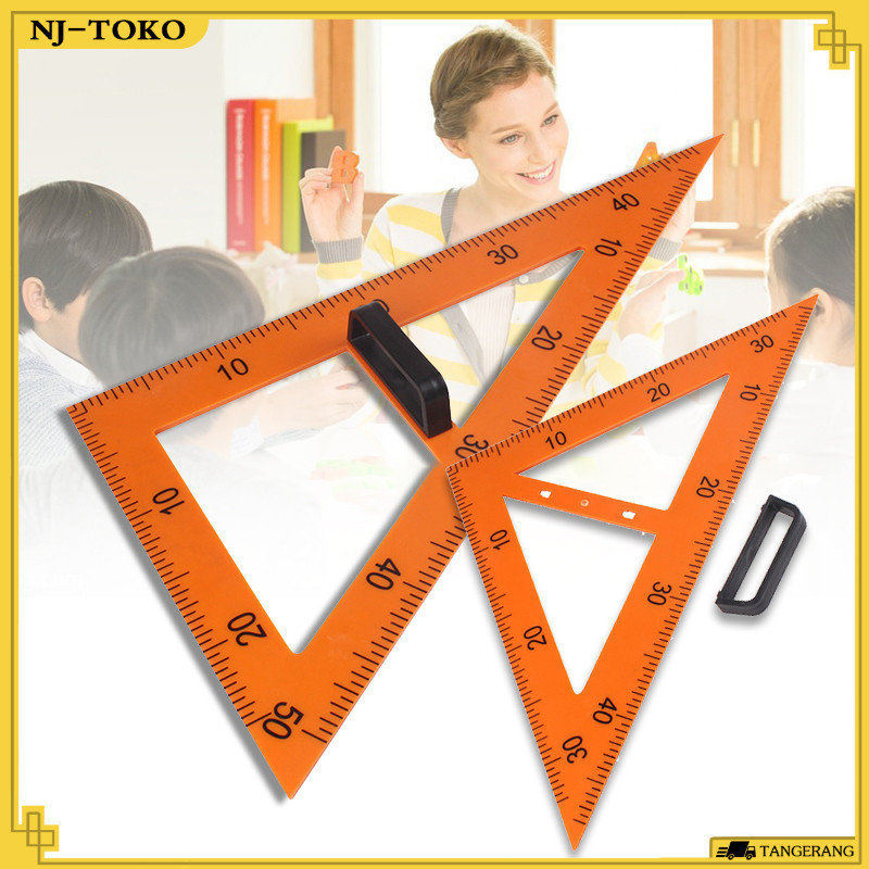 

2PCS Mistar Segitiga Kualitas Tinggi Penggaris Segitiga Tahan Lama Set Papan Tulis Blackboard