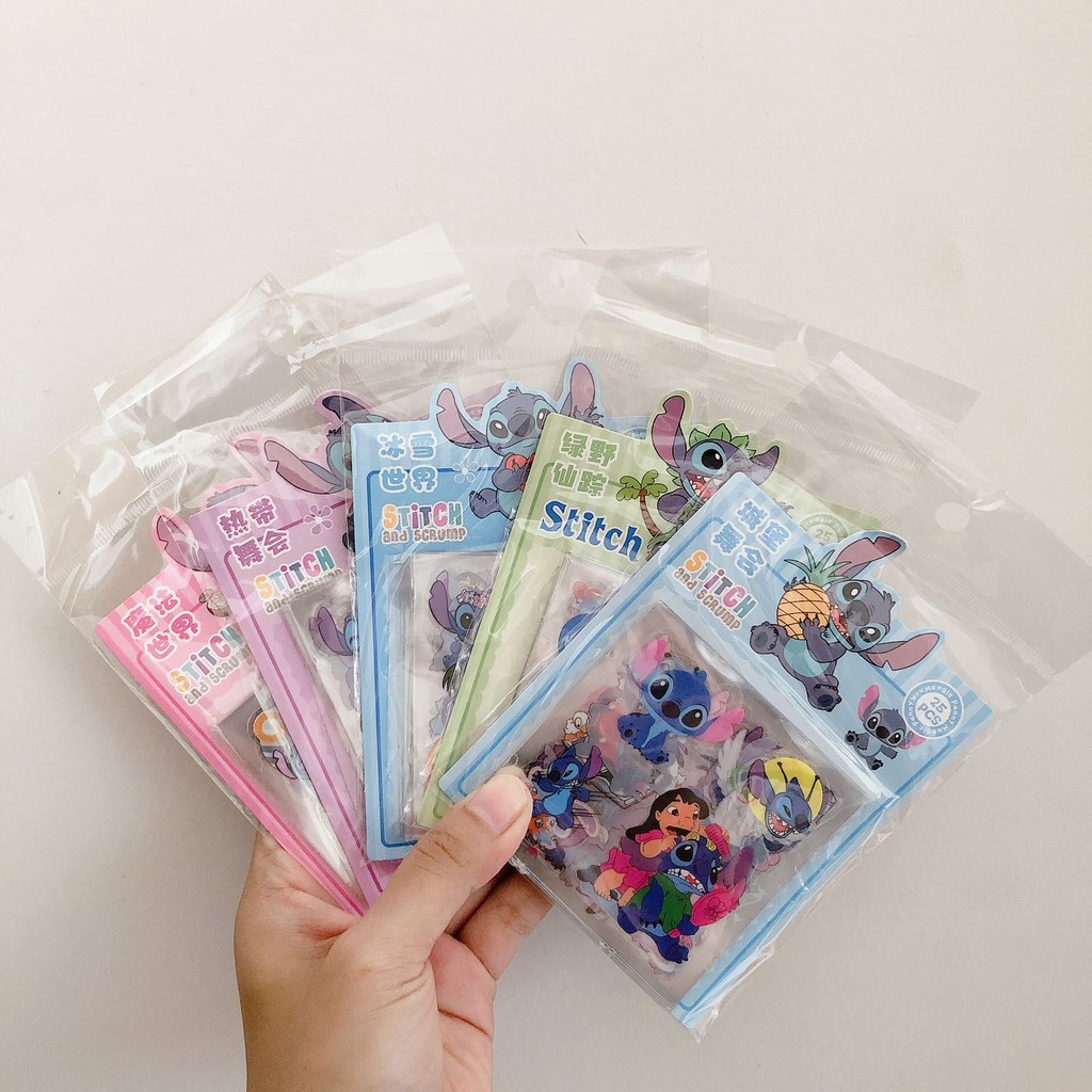 

Sticker Karakter Stitch Transparan isi 25pcs