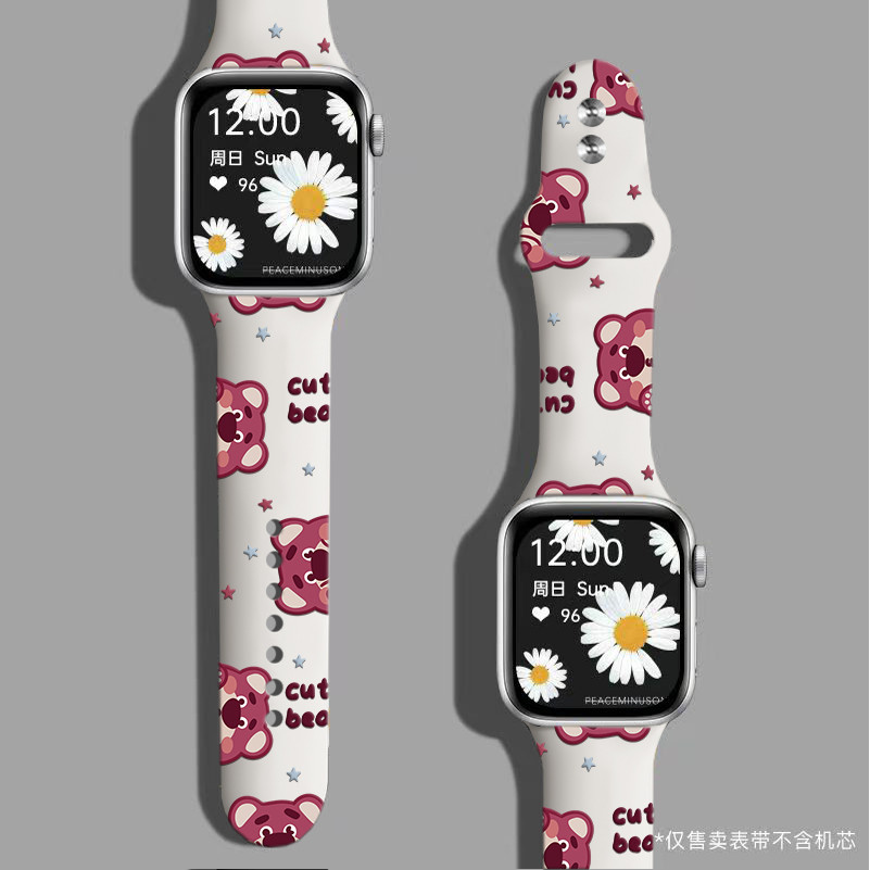 Silicone Strap untuk Huawei band 5 6 7 8 9 watch fit 2 3 5 wath gt 4 5 smartwatch strap Print Soft S