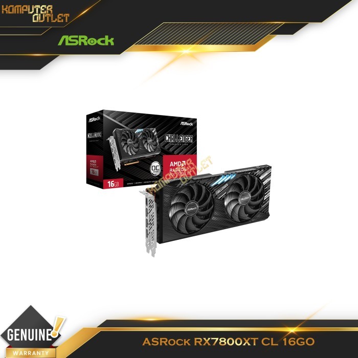 AsRock Radeon RX 7800 XT Challenger 16GB GDDR6 256Bit VGA | RX7800XT CL 16GO | RX7800 XT | RX7800XTC