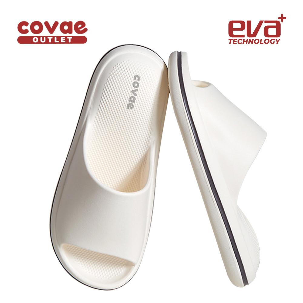 COVAE Sandal AIR SLIPPER 2 Sandal Wanita Kekinian Bahan Tebal Bantalan Empuk Anti Licin - White