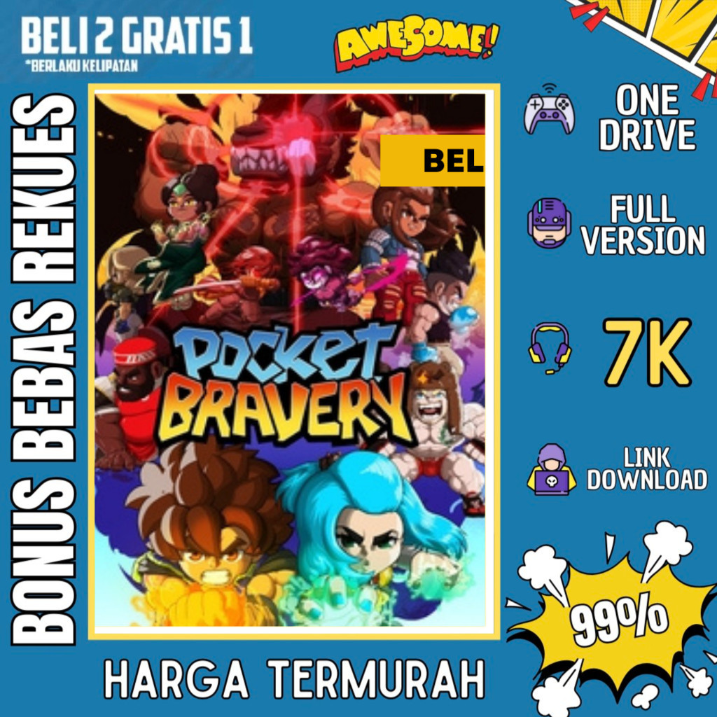 POCKET BRAVERY - GAME PC - GAME LAPTOP - PC GAMES - BELI 2 GRATIS 1 - ORIGINAL WINDOWS - GARANSI 100