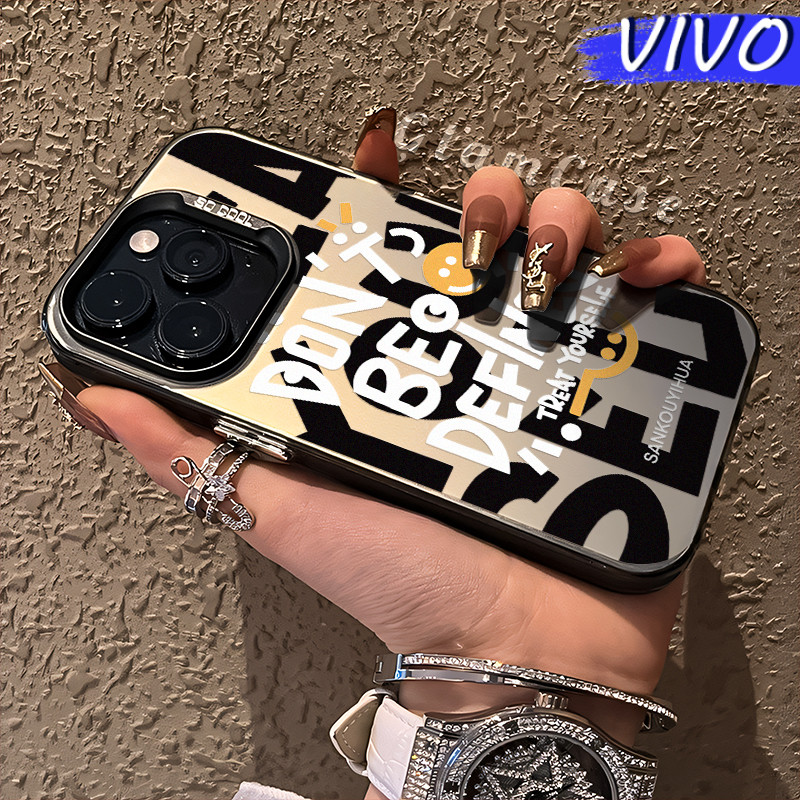 Keren Hip-Hop Glossy Hologram PC Case VIVO Y17s Y12 Y12S Y15s Y21 Y03 Y16 Y22 Y18 Y02 Y17 Y27s Y30 Y