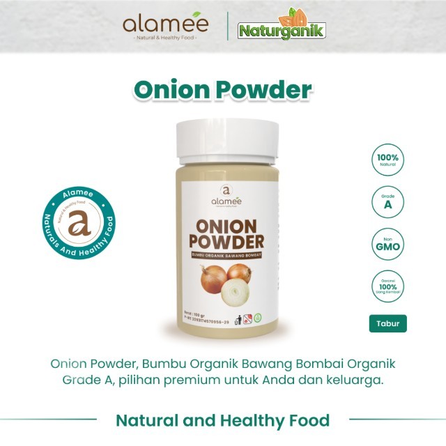 

ALAMEE Bawang Bombay Bubuk Bumbu Dapur Organik Onion Powder Ground Spice Bombai Tabur Naturganik