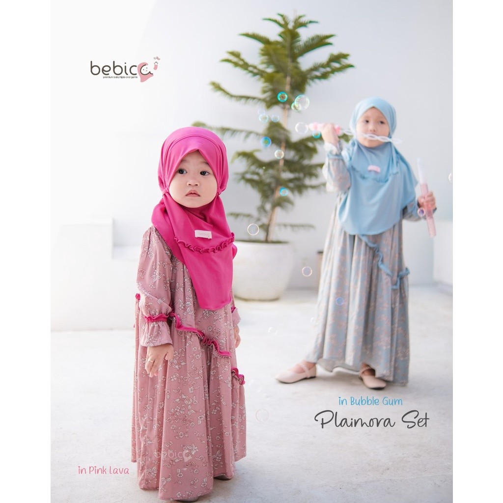 BEBICA Plaimora Set Defect [Gamis dan Hijab Bayi / Anak]