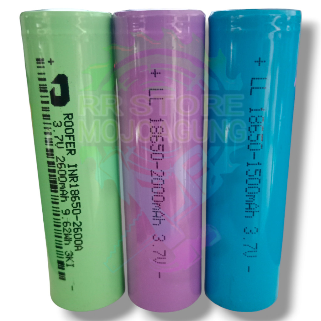 Baterai Batre Battery 18650 Kapasitas Real 2600 2000 1500 mAh