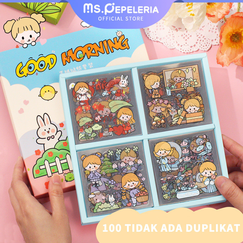 

Stiker 2D Cute Stiker Momo lucu box 1 box isi 100 pcs/berbeda Sticker Glitter-Ms.Pepeleria