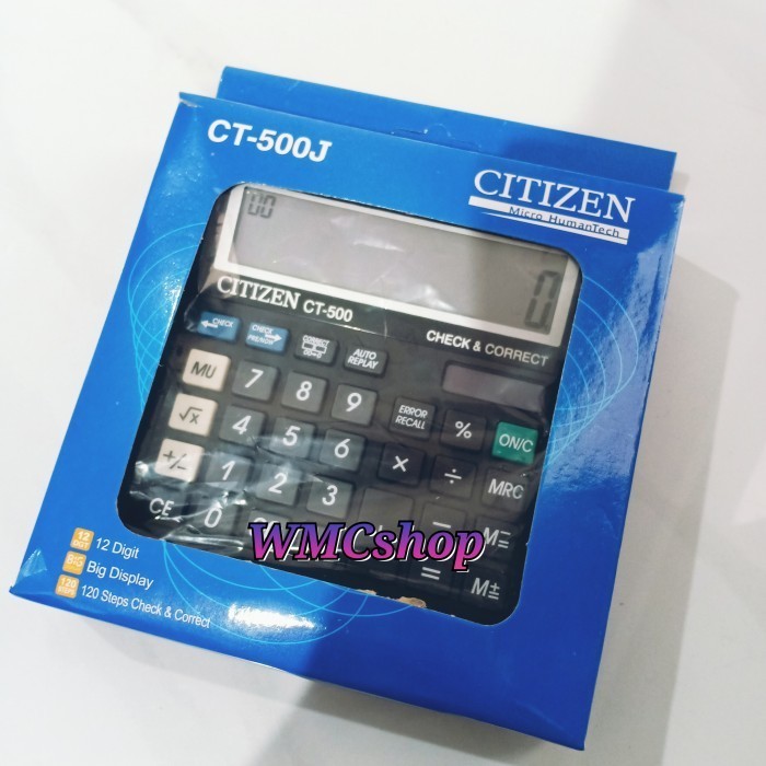 

CITIZEN Calculator 12digit CT-500J Kalkulator Dagang Kantor Ct-500j