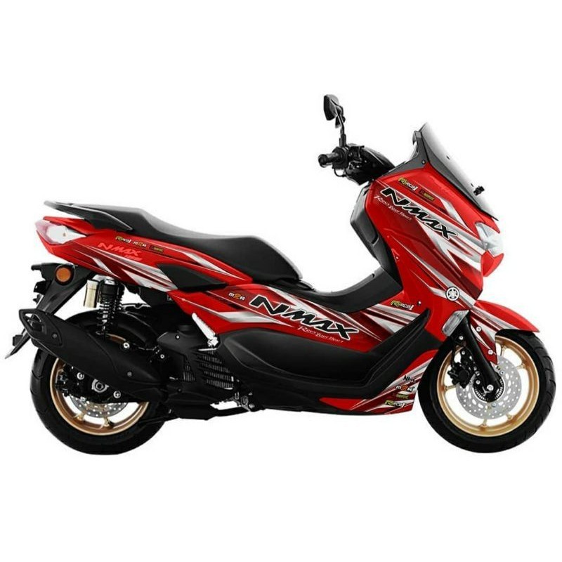 Sticker Decal Yamaha NMAX 2020 Full Body Variasi Tribal merah