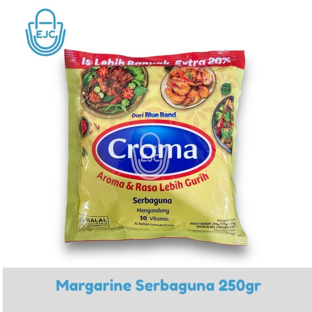 

[EJC] Croma Margarine Serbaguna Mentega Kemasan Serbaguna 200gr Dari Blueband