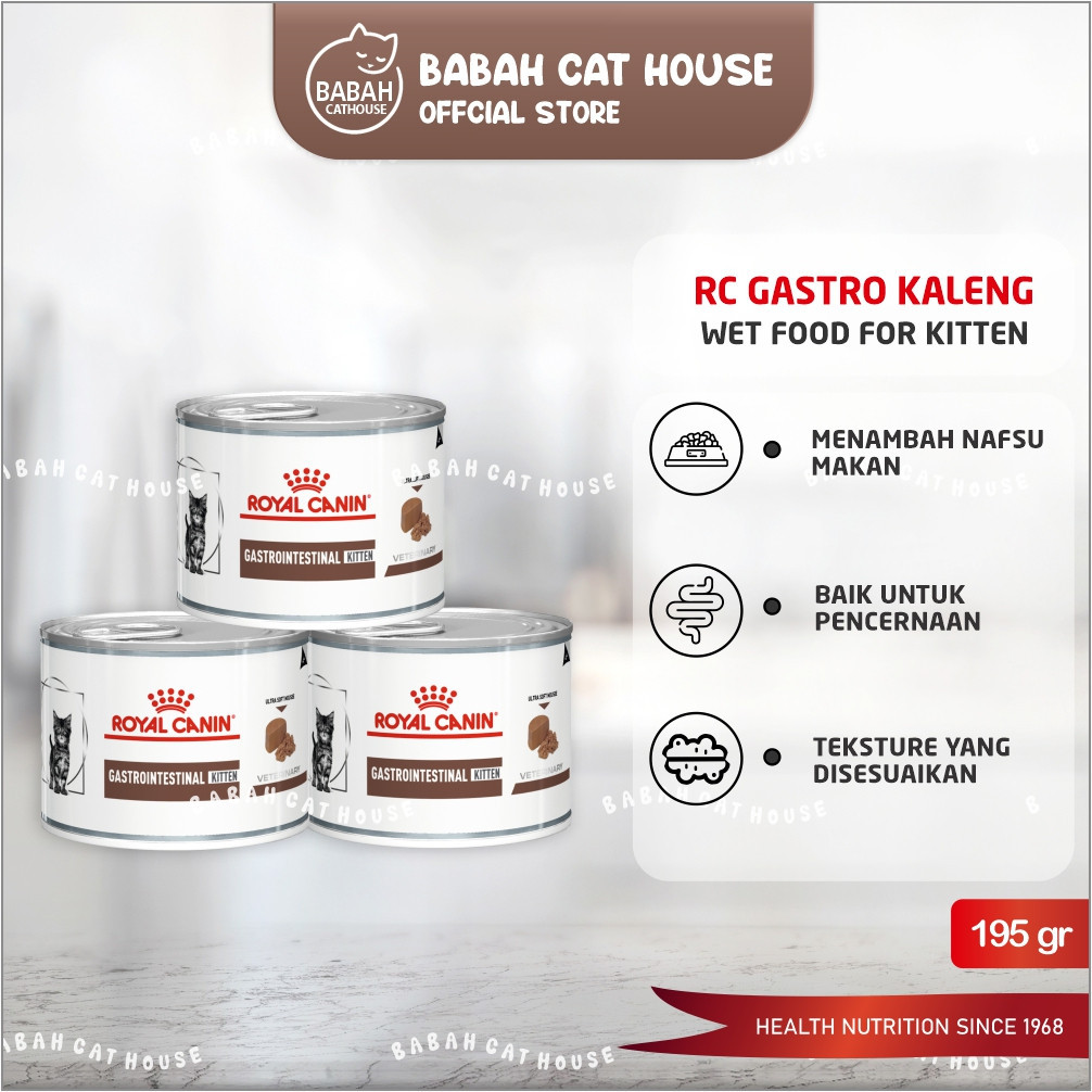 KALENG GASTRO Intestinal Kitten Wet Food Royal Canin Rc Makanan Kucing Mencret Diare Anak Basah Obat