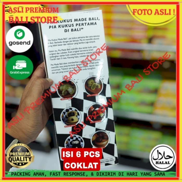 

OLEH OLEH MAKANAN CEMILAN CAMILAN SNACK KULINER KHAS ASLI ORI ORIGINAL BALI KUE BAKPIA KUKUS COKLAT COKELAT