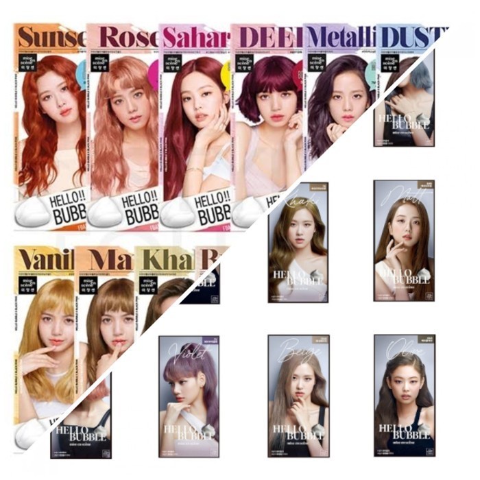 Mise en scene hello bubble hair color dye foam (cat rambut blackpink) - Dusty ash NEW