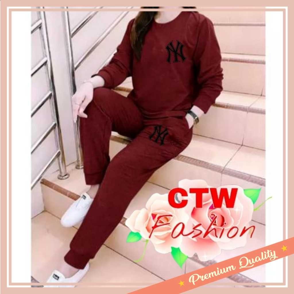 Set Olahraga Pakaian Sport Healing Jogging Murah Korean Style / Setelan Sweater Celana Jogger Unisek