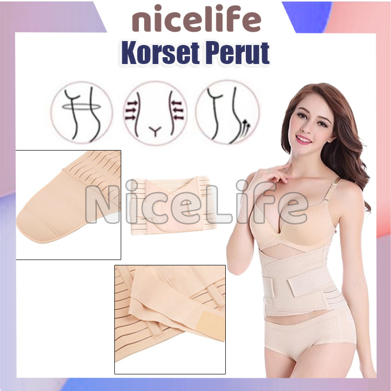 Korset Pelangsing Setelah Melahirkan / Korset Jumbo Pelangsing Pengecil Perut Double Perekat Tally /