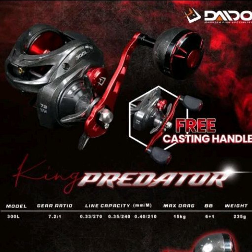cuci gudang Reel Daido BC King Predator 300 L