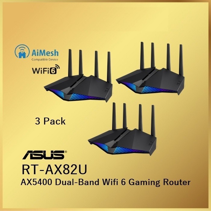 ASUS RT-AX82U 2 Pack AX5400 WiFi 6 AiMesh AX82U Wireless Router 2Pack