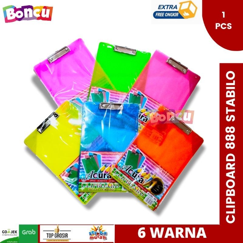 

[ 1 PCS ] BONCU CLIPBOARD STABILO / CLIPBOARD MURAH / CLIPBOARD LENTUR / CLIPBOARD ANAK SEKOLAH Best Seller