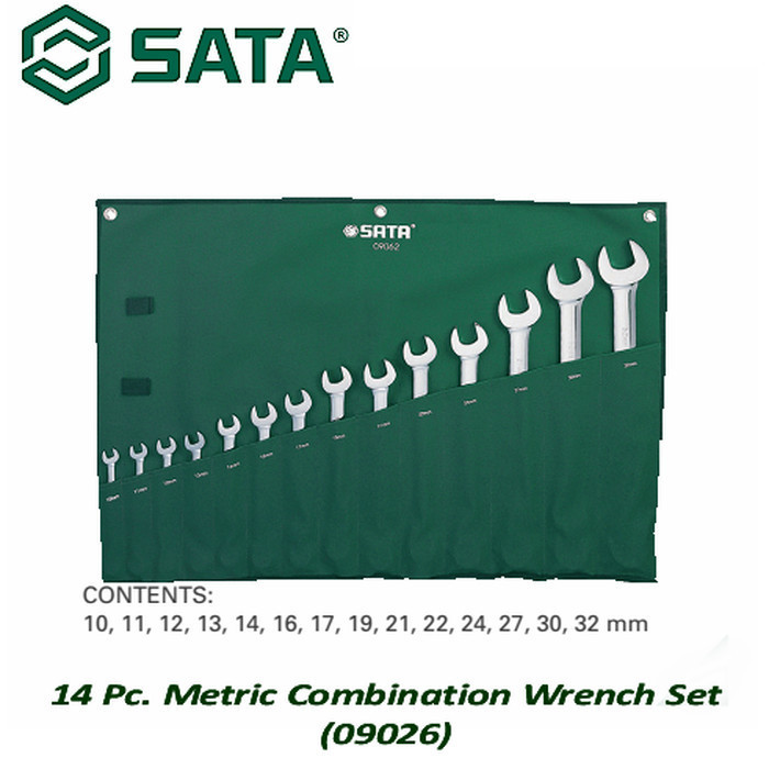SATA KUNCI RING PAS SET 09062 14PC COMBINATION WRENCH SET (METRIC) SATA