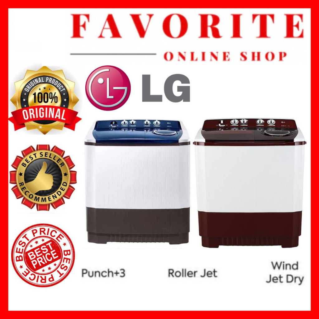 MESIN CUCI LG P 1600 R 16KG 2 TABUNG MESIN CUCI 1600R 16 KG LG