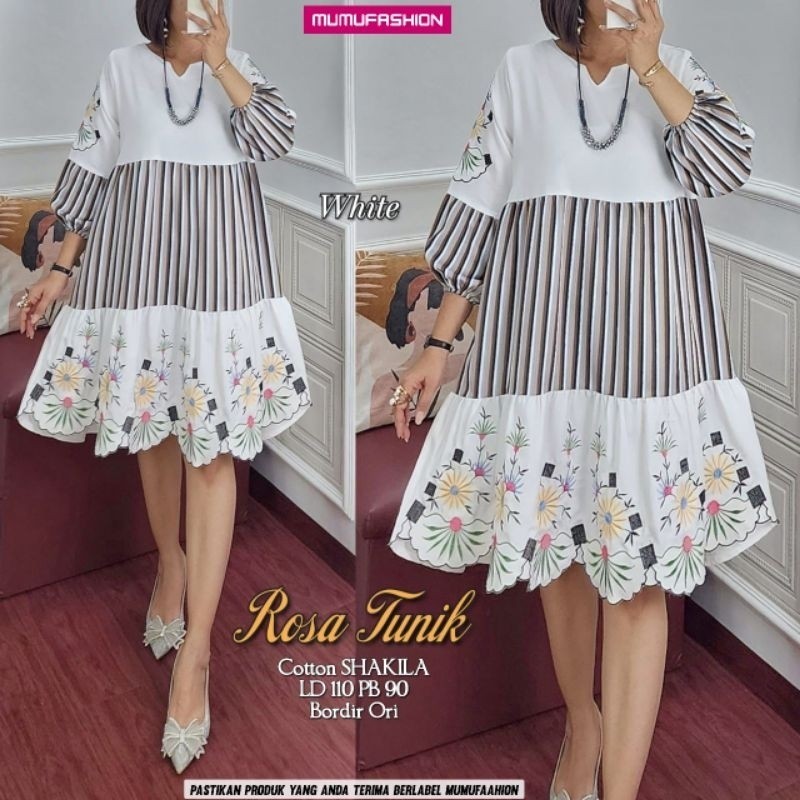 TKG - ROSA RADINA SALUR TUNIK / TUNIK SHAKILA BORDIR PREMIUM / TUNIK KEKINIAN BY MUMU FASHION SOLO/ 