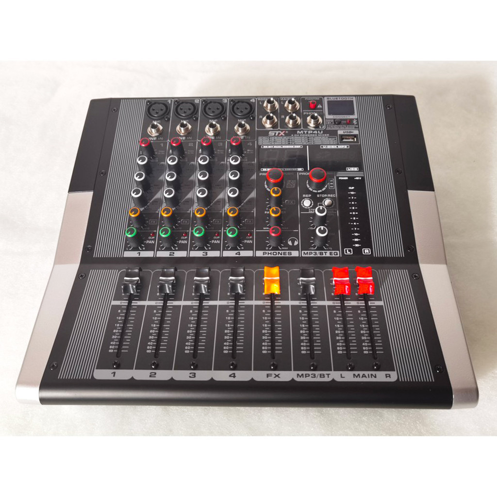 Power Mixer Audio STX MTP4U 4 channel - 2 x 170 Watt - USB & Bluetooth