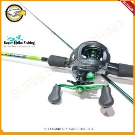 SET PAKET ALAT PANCING BC CASTING SEAHAWK STINGER-X 198 20LB|180 17LBS