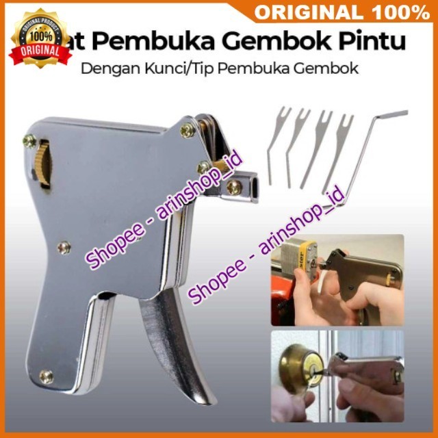 Lock Pick Gun Alat PembukaKuncidan Gembok Pintu  100% ORIGINAL