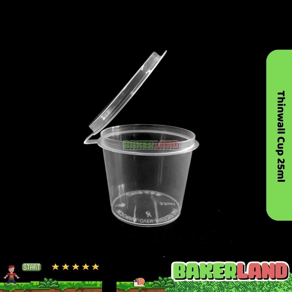 Cup Sambal 25 ml / Cup Sambal / Tempat Sambal Plastik / Thinwall 25 ml / Mika Sambal 25 ml