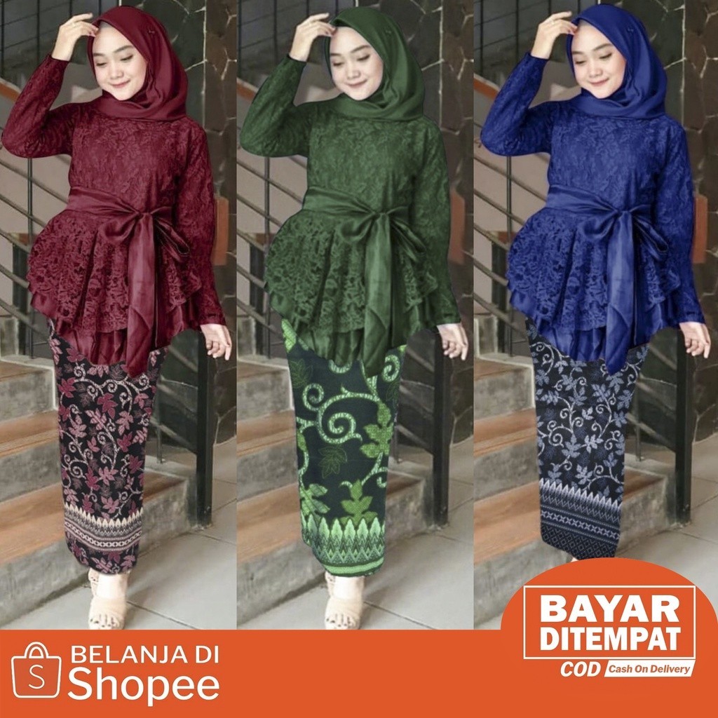 Kebaya Nikah Kondangan Bridesmaid Murah Keren Trendy Kekinian / (DI JAMIN REALPICT) SETELAN KEBAYA B