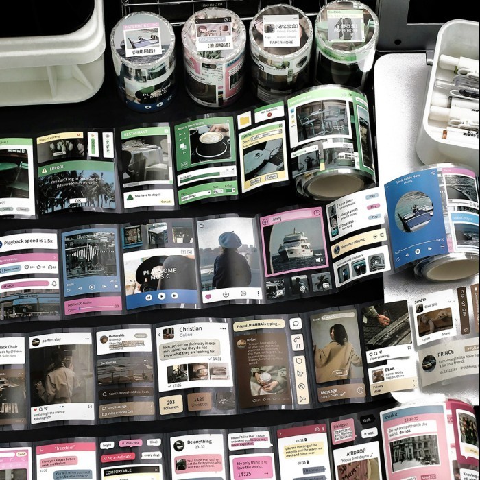 

Washi Tape Scrapbook Aesthetic Journal Papermore Sticker Pack Deco POLAROID EDITION