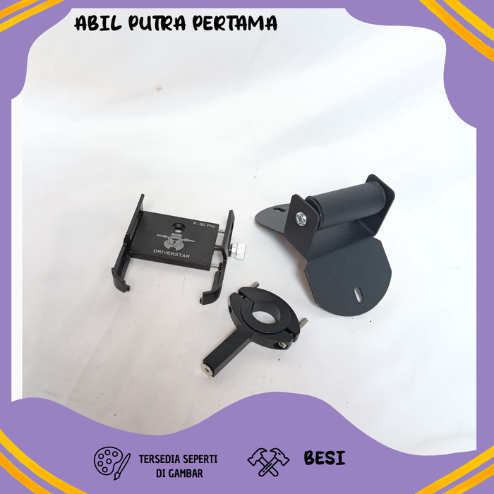 Paket Holder Hp Breket Bracket Gps Holder Hp Motor Yamaha Nmax New Cover Stang Motor Nmax Baru Holde