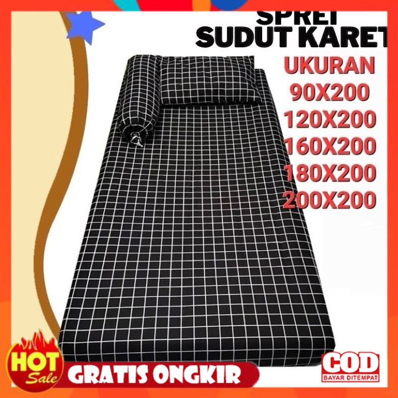 KAIN HALUS ADEM LEMBUT TEBAL / SPREI KOTAK KOTAK | Sprei Aestethic | Sprei Motif Kotak Kotak | Sprei