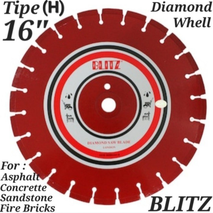 BLITZ Mata Concrette Cutter Diamond Blitz 16" H PISAU POTONG ASPAL BLITZ ASLI blitz ori