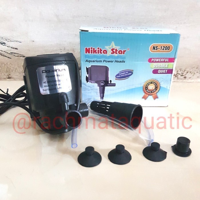 Mesin pompa filter aquarium NS 1200. Aquarium power heads.